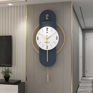 Wholesale Popular creative nordic iron marble cheap 3d home art decoration wall clock for living room