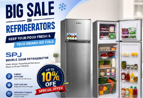 SPJ 149L Double Door Refrigerator