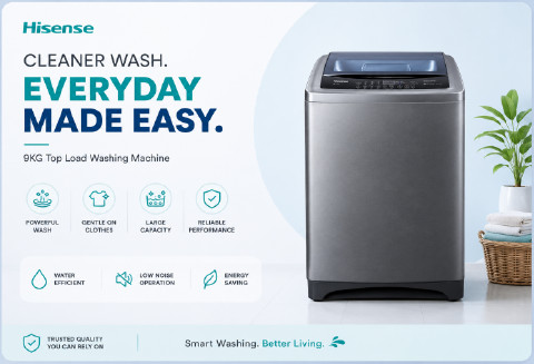 Hisense 9Kg Top Loading Washing Machine
